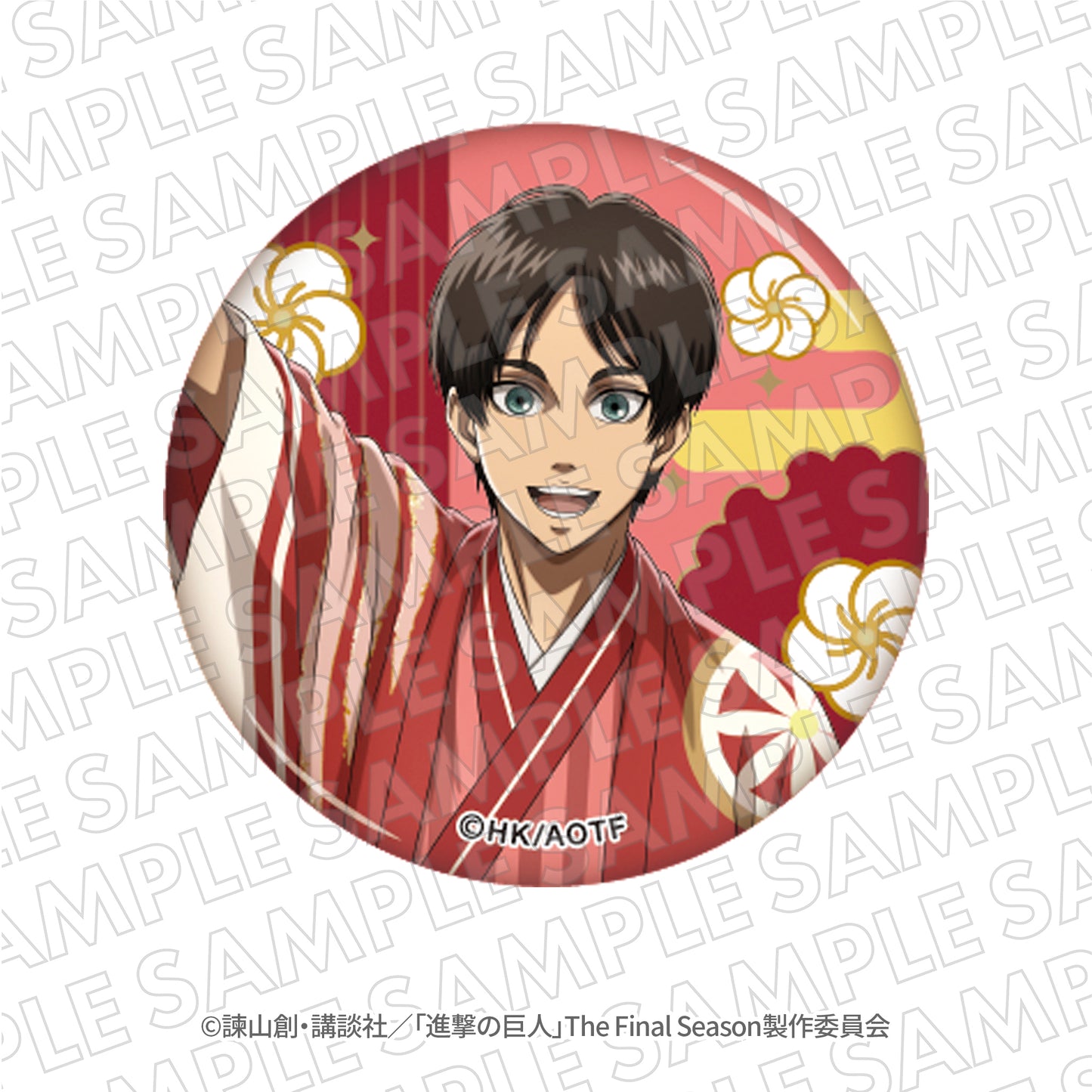 『進撃の巨人』VASARAコラボ グリッター缶バッジ エレン