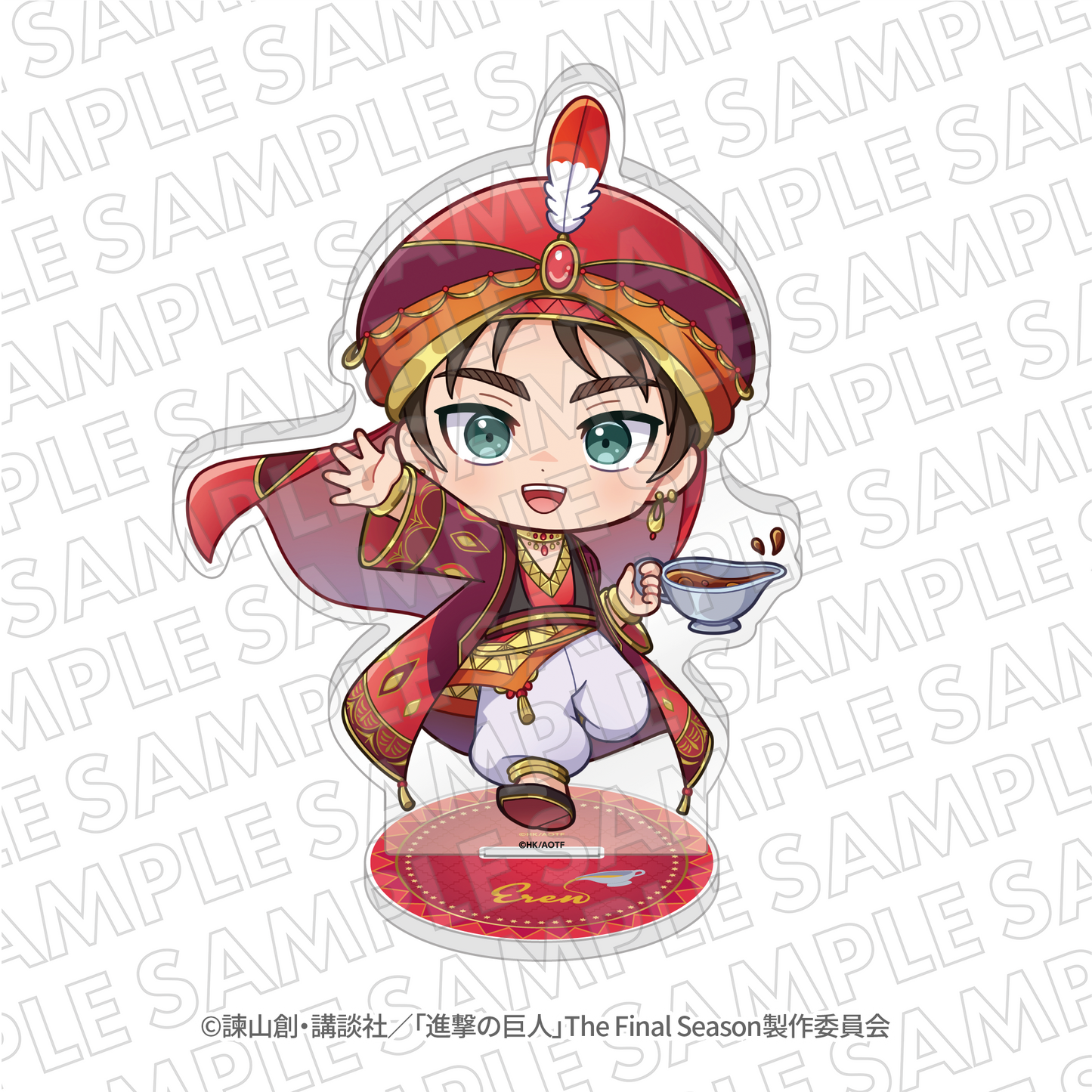 EC限定『進撃の巨人』100時間カレーコラボ ミニキャラBIGアクリルスタンド エレン