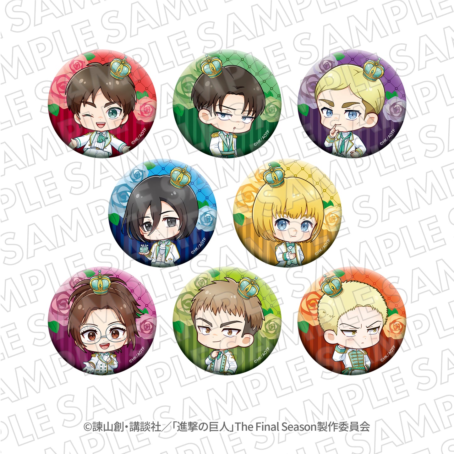 『進撃の巨人』エスクリコラボ第二弾 ミニキャラホログラム缶バッジ アルミン