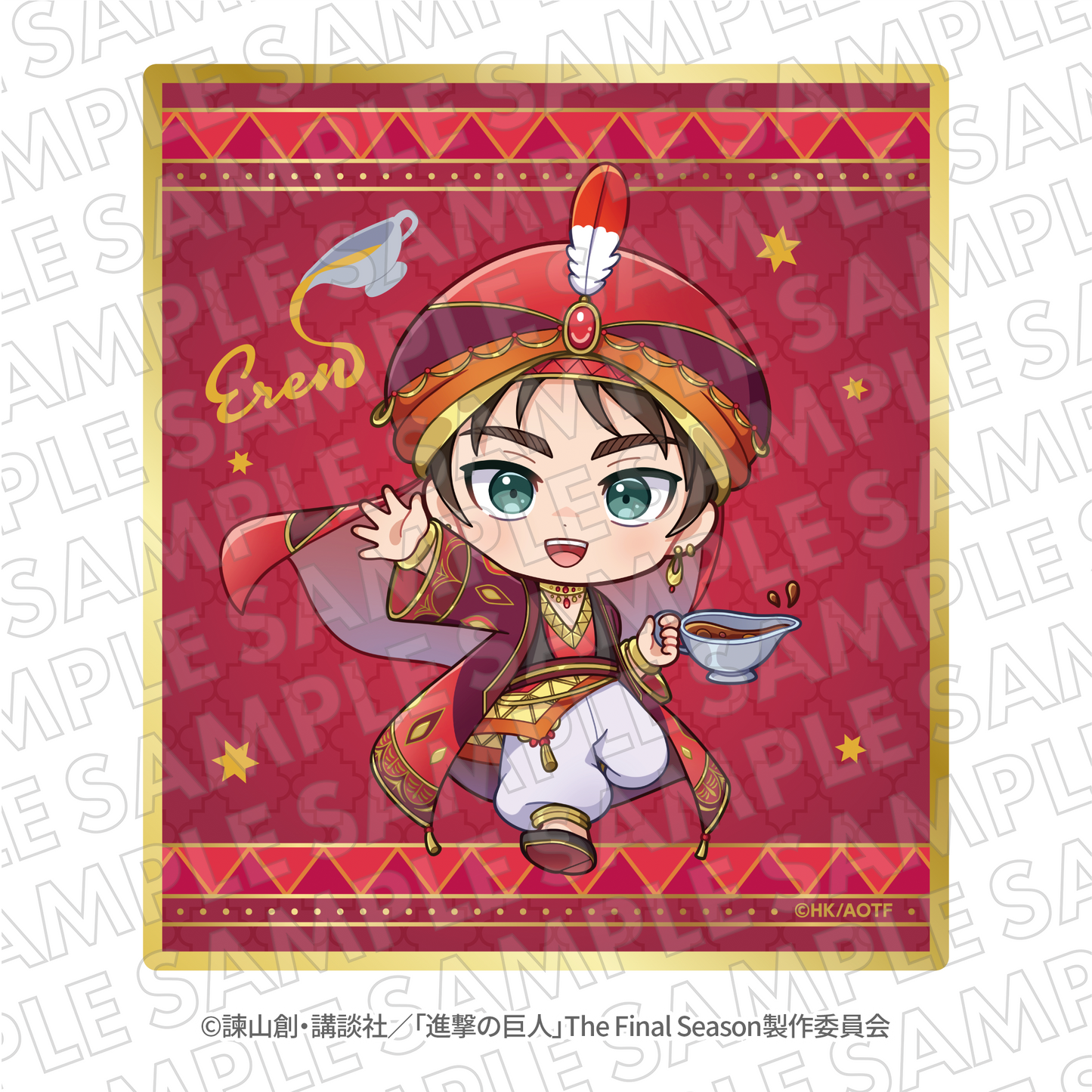 EC限定『進撃の巨人』100時間カレーコラボ トレーディングクリア色紙 (セット全6種)