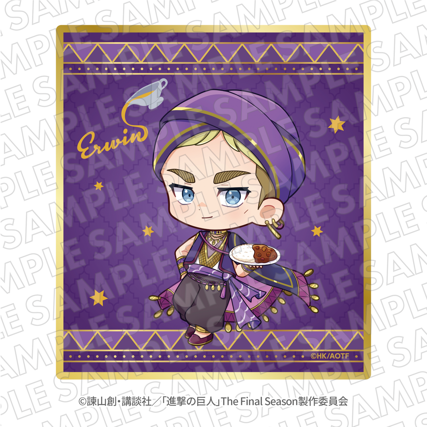 EC限定『進撃の巨人』100時間カレーコラボ トレーディングクリア色紙 (セット全6種)