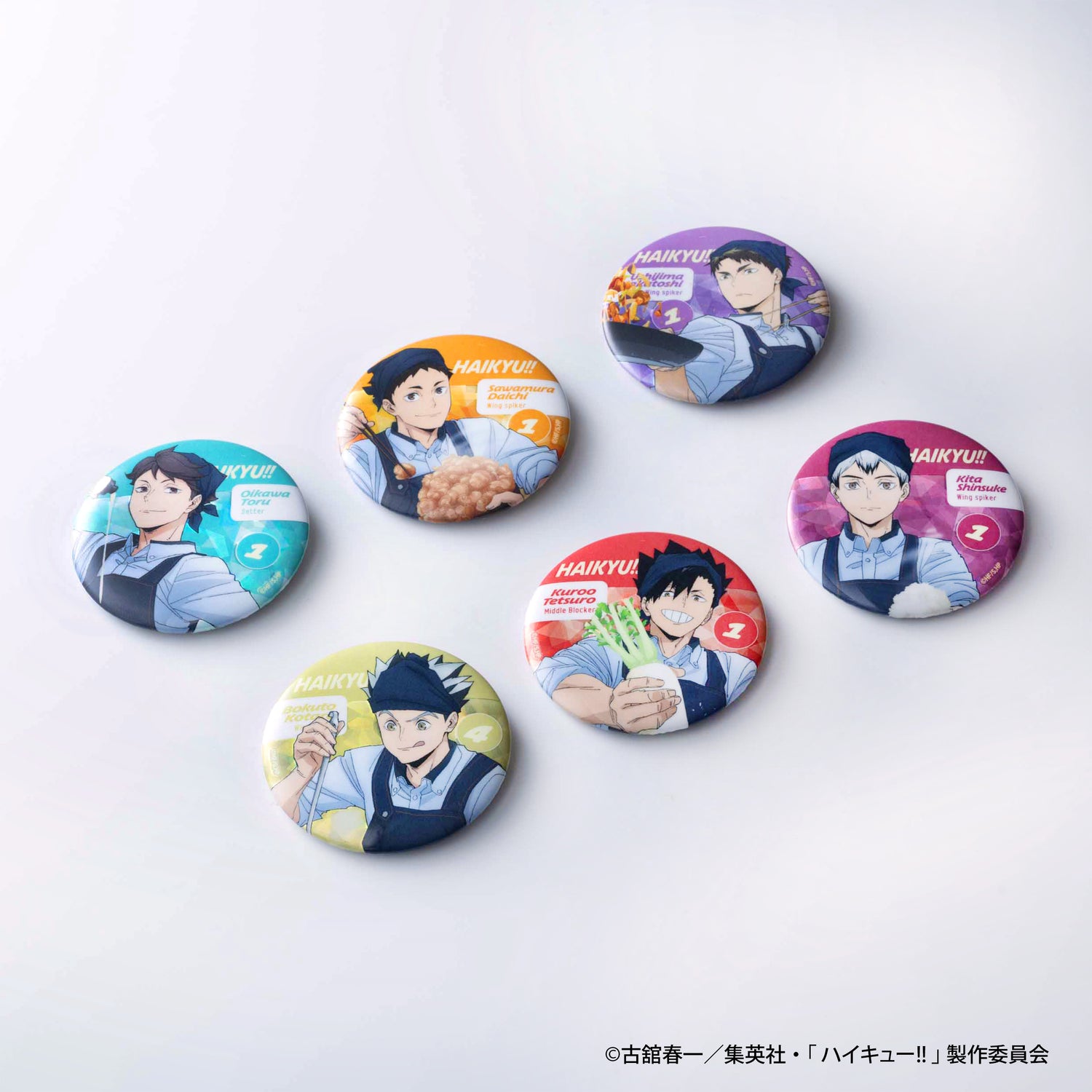 ハイキュー!!×大戸屋　トレーディングホログラム缶バッジ(全6種バラ)