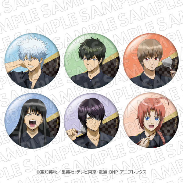 『銀魂』ぼてぢゅう　トレーディンググリッター缶バッジ（全6種）＜※1会計につき20点まで＞