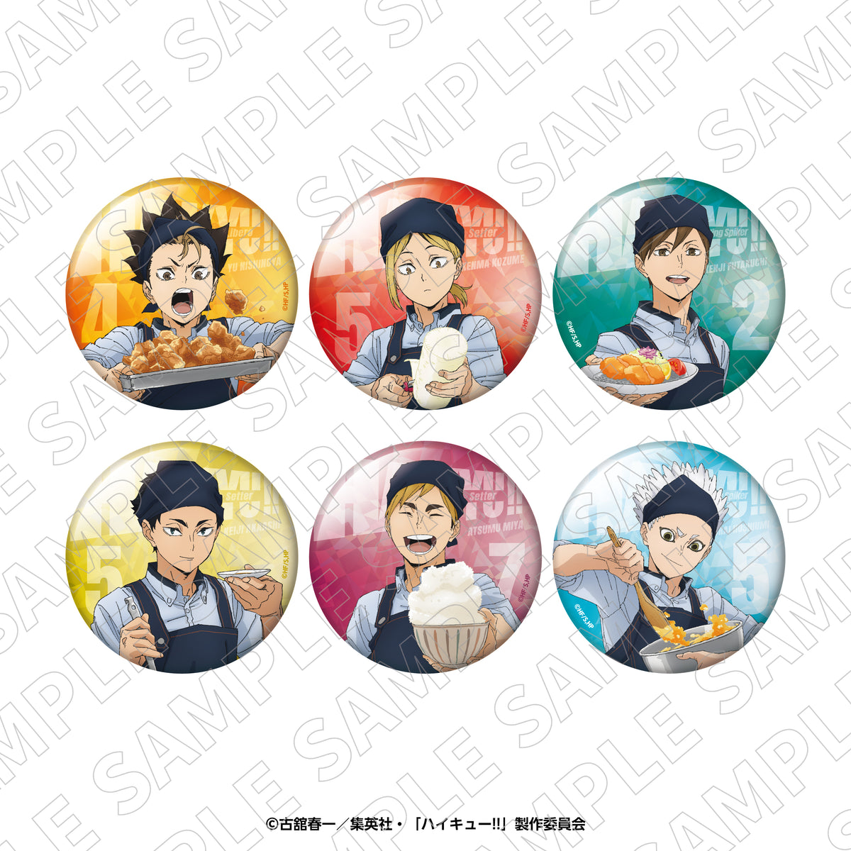 ハイキュー!!×大戸屋第2弾　トレーディングホログラム缶バッジ（全6種ランダム）