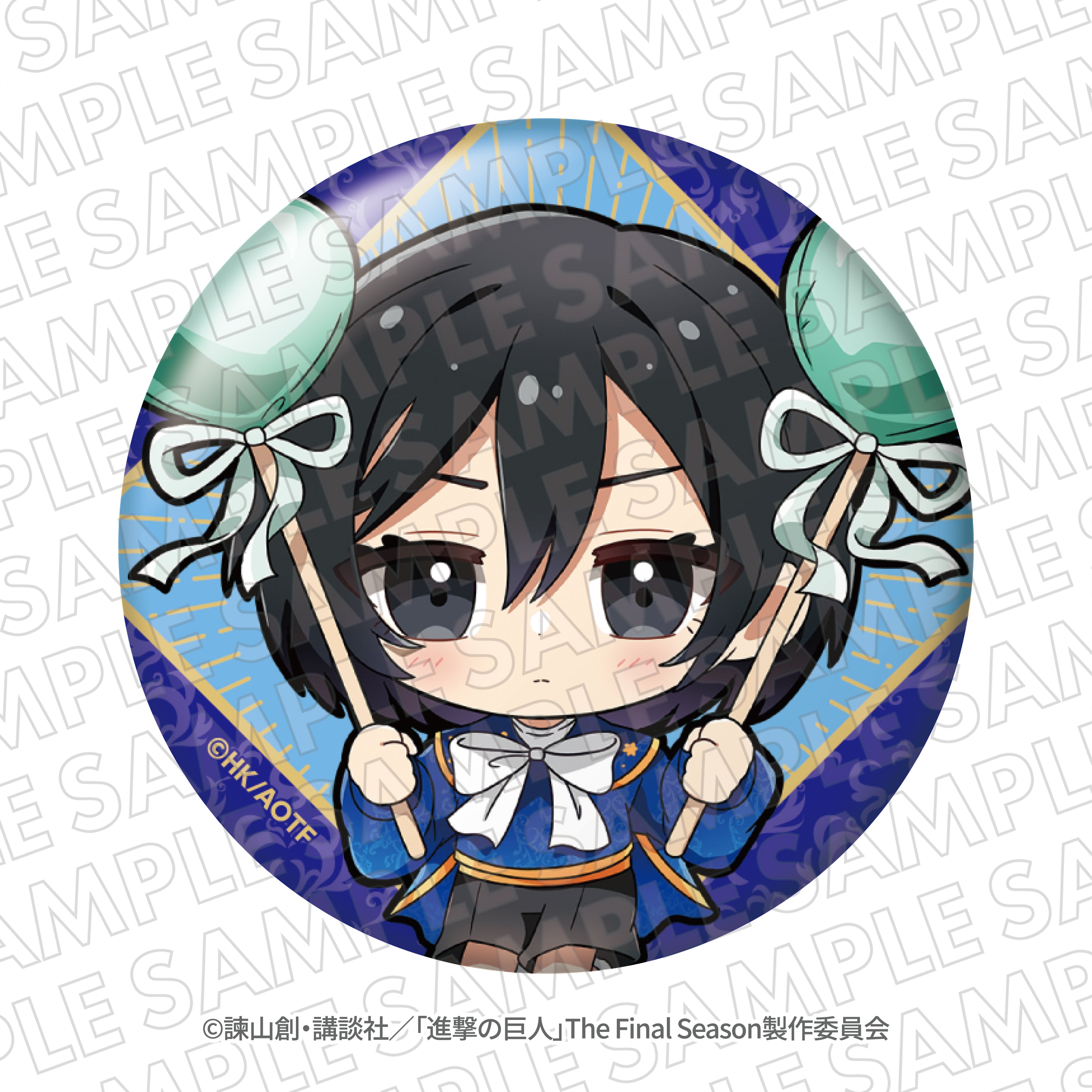 進撃の巨人』エスクリコラボ第三弾 ミニキャラホログラム缶バッジB