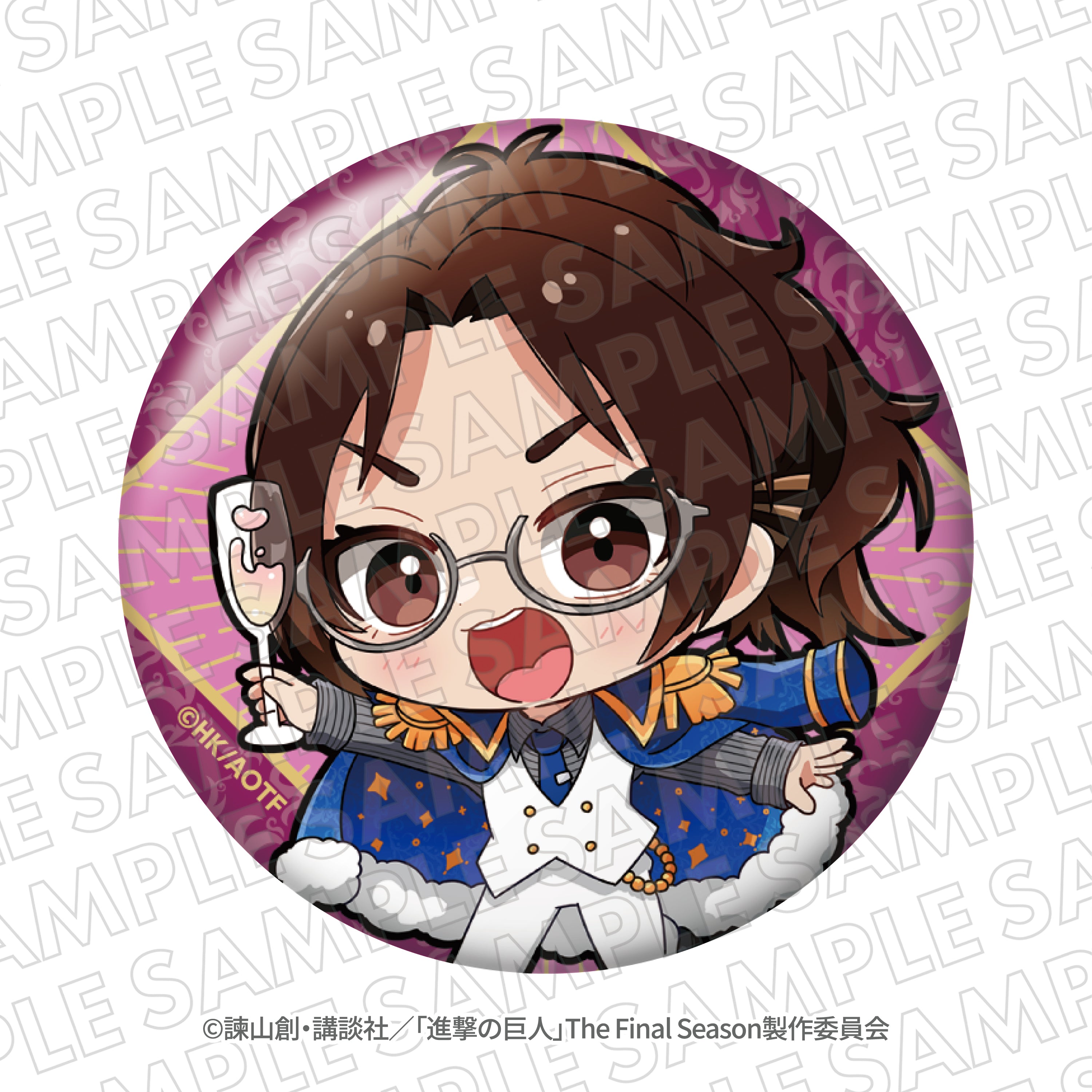 進撃の巨人』エスクリコラボ第三弾 ミニキャラホログラム缶バッジA