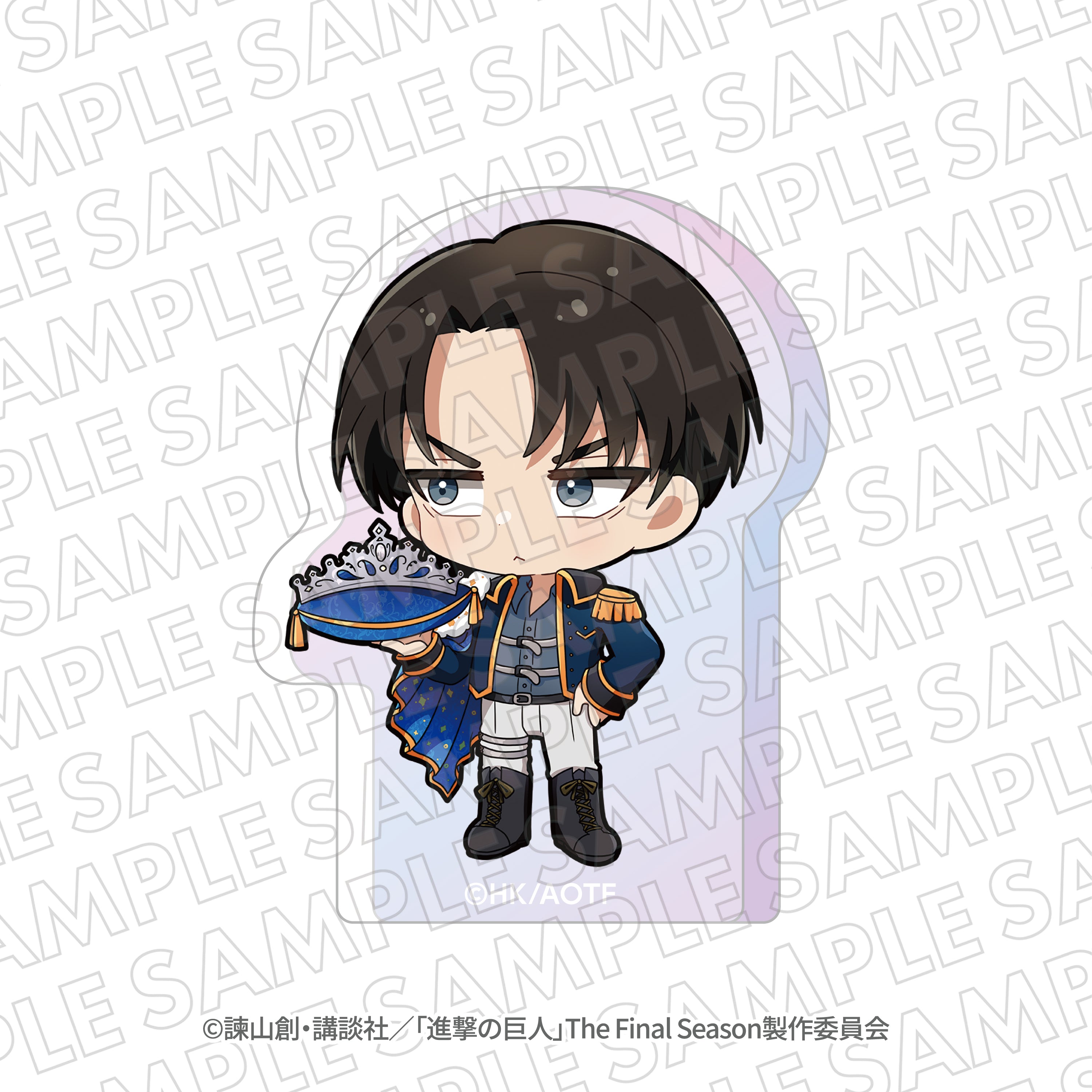 進撃の巨人　リヴァイ　缶バッジ　アクリルブロック　エレン　エスクリ　まとめ売り 進撃の巨人』エスクリコラボ第三弾 ミニキャラホログラム缶バッジA