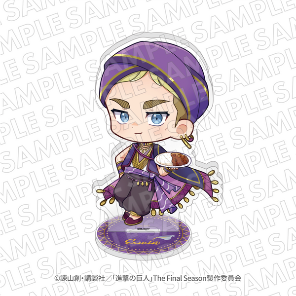 EC限定『進撃の巨人』100時間カレーコラボ　ミニキャラBIGアクリルスタンド　エルヴィン