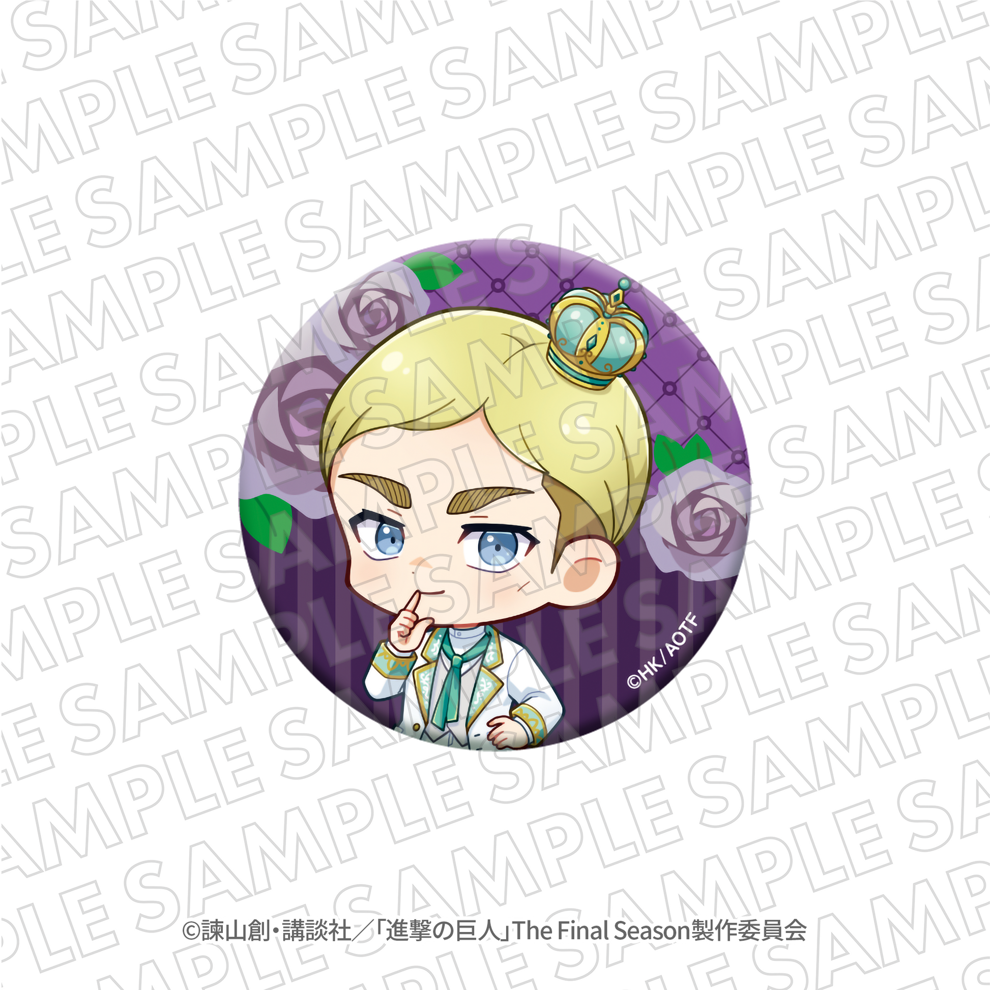 進撃の巨人 エルヴィン きゃにめ 缶バッジ 3個セット 進撃の巨人』エスクリコラボ第二弾 ミニキャラホログラム缶