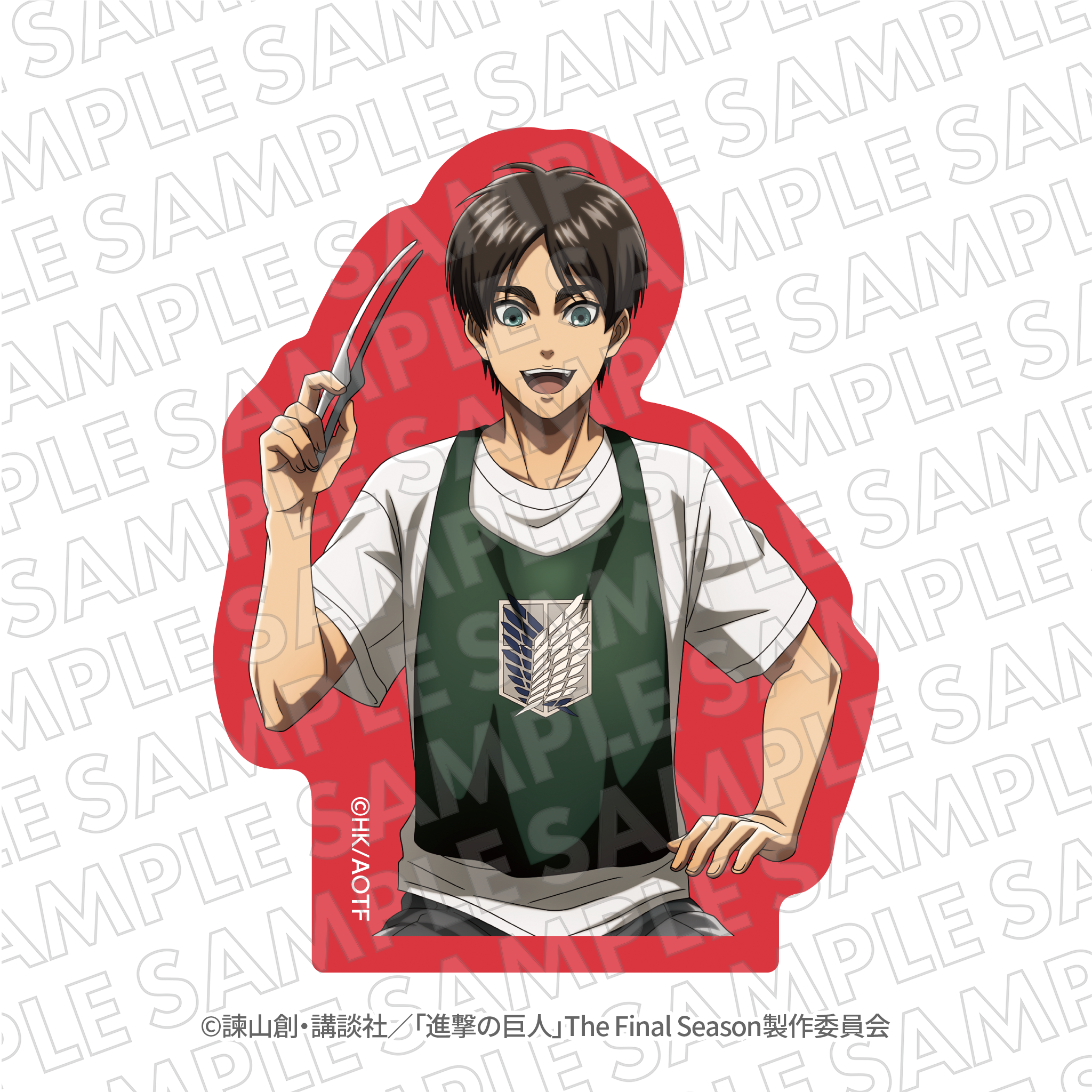 EC限定『進撃の巨人』じゅうじゅうカルビコラボ　トレーディングダイカットステッカー（セット全7種）