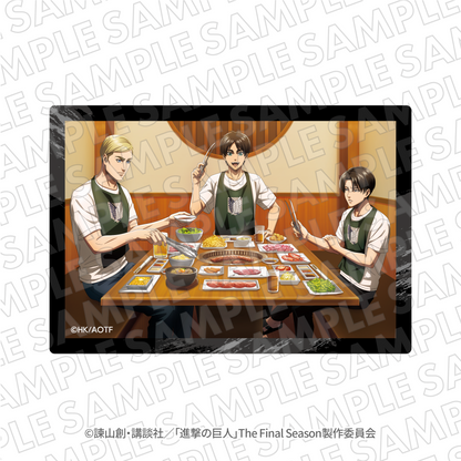 EC限定『進撃の巨人』じゅうじゅうカルビコラボ　トレーディングダイカットステッカー（セット全7種）